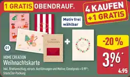 Aldi Nord HOME CREATION Weihnachtskarte Angebot