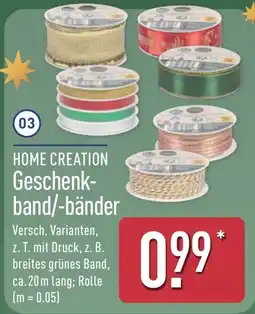 Aldi Nord HOME CREATION Geschenkband/-bänder Angebot