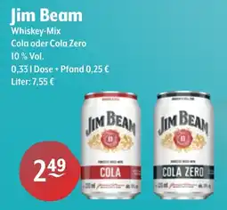 Getränke Hoffmann Jim Beam Whiskey-Mix Cola oder Cola Zero Angebot
