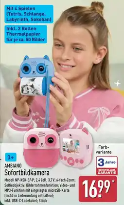 Aldi Nord AMBIANO Sofortbildkamera Angebot