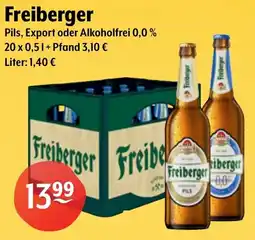 Getränke Hoffmann Freiberger Pils, Export oder Alkoholfrei Angebot
