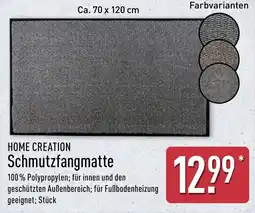 Aldi Nord HOME CREATION Schmutzfangmatte Angebot