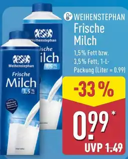 Aldi Nord WEIHENSTEPHAN Frische Milch Angebot
