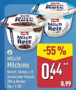 Aldi Nord MÜLLER Milchreis Angebot
