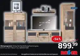 ROLLER Wohnprogramm Viking Oak Nachbildung/Kosmos grau Angebot