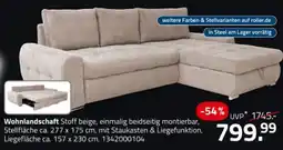 ROLLER Wohnlandschaft Stoff beige Angebot
