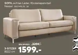 porta SOFA, echtes Leder, Rückenspannteil Nessel Angebot