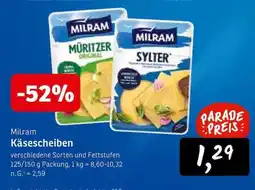 KONSUM Milram Käsescheiben Angebot