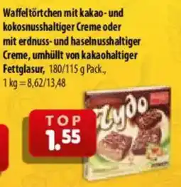 Mix Markt Waffeltörtchen mit kakao-und kokosnusshaltiger Creme oder mit erdnuss-und haselnusshaltiger Creme Angebot