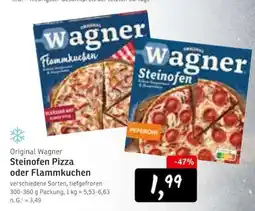 KONSUM Original Wagner Steinofen Pizza oder Flammkuchen Angebot