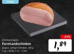 KONSUM Zimmermann Farmlandschinken Angebot