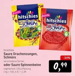 KONSUM hitschies Saure Drachenzungen, Schnüre Angebot