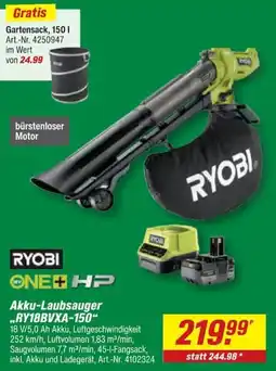 toom Baumarkt RYOBI Akku-Laubsauger „RY18BVXA-150“ Angebot