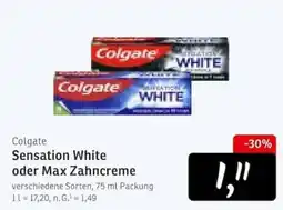 KONSUM Colgate Sensation White oder Max Zahncreme Angebot