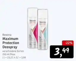 KONSUM Rexona Maximum Protection Deospray Angebot