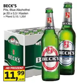 Lösch Depot BECK'S Pils, Blue Alkoholfrei Angebot