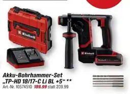 toom Baumarkt Akku-Bohrhammer-Set TP-HD 18/17-C Li BL +5" Angebot