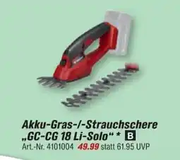 toom Baumarkt Akku-Gras-/-Strauchschere "GC-CG 18 Li-Solo" Angebot