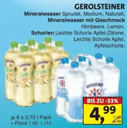 Lösch Depot GEROLSTEINER Mineralwasser Sprudel, Medium, Naturell, Mineralwasser mit Geschmack Angebot
