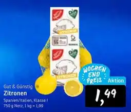 KONSUM Gut & Günstig Zitronen Angebot