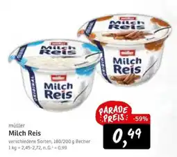 KONSUM müller Milch Reis Angebot