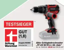 toom Baumarkt Einhell Akku-Schlagbohrschrauber TP-CD 18/70 Li-i BL-Solo Angebot