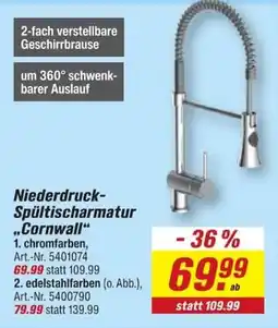 toom Baumarkt Niederdruck-Spültischarmatur "Cornwall" Angebot