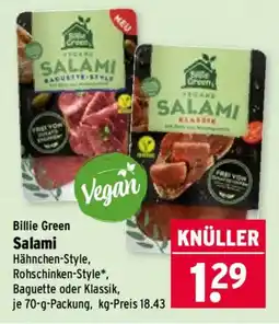 Wasgau Billie Green Salami Angebot