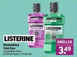Wasgau Listerine Mundspülung Total Care Angebot