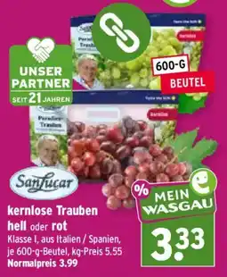 Wasgau Sanfucar kernlose Trauben Angebot