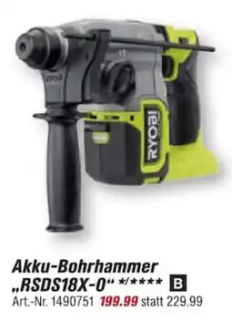 toom Baumarkt Akku-Bohrhammer RSDS18X-O RYOBI Angebot