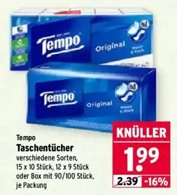 Wasgau Tempo Taschentücher Angebot