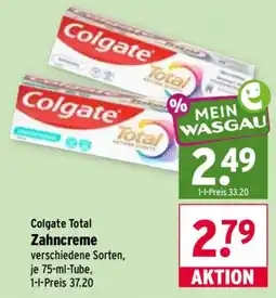 Wasgau Colgate Total Zahncreme Angebot