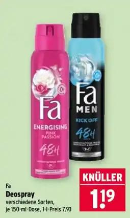 Wasgau Fa Deospray Angebot