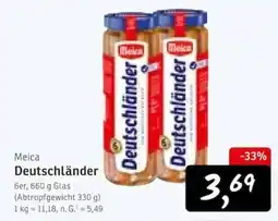 KONSUM Meica Deutschländer Angebot