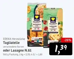 KONSUM EDEKA Herzstücke Tagliatelle Angebot