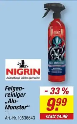 toom Baumarkt NIGRIN Felgenreiniger „Alu-Monster“ Angebot