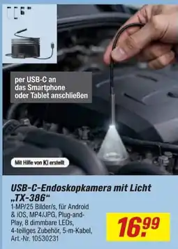 toom Baumarkt USB-C-Endoskopkamera mit Licht "TX-386" Angebot