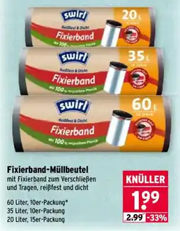 Wasgau swirl Fixierband-Müllbeutel Angebot