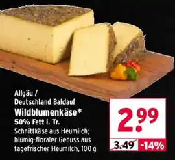 Wasgau Allgäu / Deutschland Baldauf Wildblumenkäse* Angebot