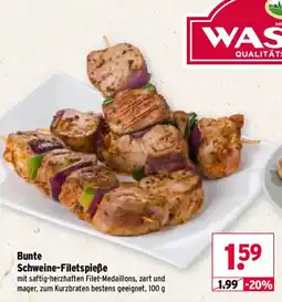 Wasgau Bunte Schweine-Filetspieße Angebot