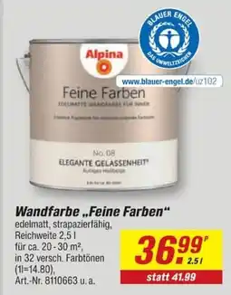 toom Baumarkt Alpina Feine Farben Angebot