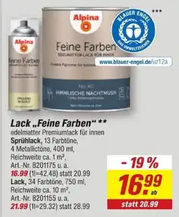 toom Baumarkt Alpina Feine Farben Angebot
