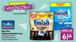 Wasgau finish Spülmaschinentabs/-caps Angebot