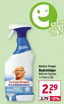 Wasgau Meister Proper Badreiniger Angebot
