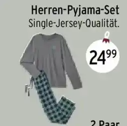 Wasgau Herren-Pyjama-Set Single-Jersey-Qualität Angebot