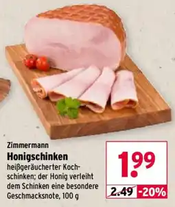 Wasgau Zimmermann Honigschinken Angebot