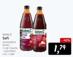 KONSUM hohes C Saft Angebot