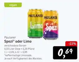 KONSUM Paulaner Spezi oder Limo Angebot