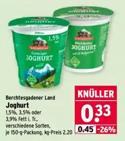 Wasgau Berchtesgadener Land Joghurt Angebot
